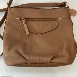 Great American Leather Works Brown Leather Shoulder Crossbody Bag‎ Purse